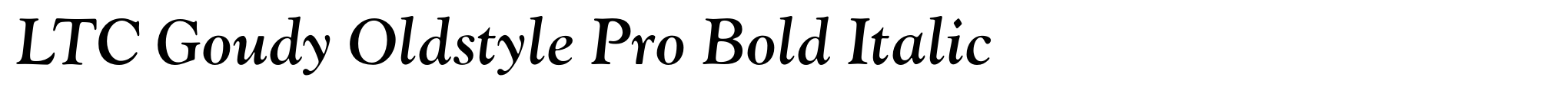 LTC Goudy Oldstyle Pro Bold Italic image